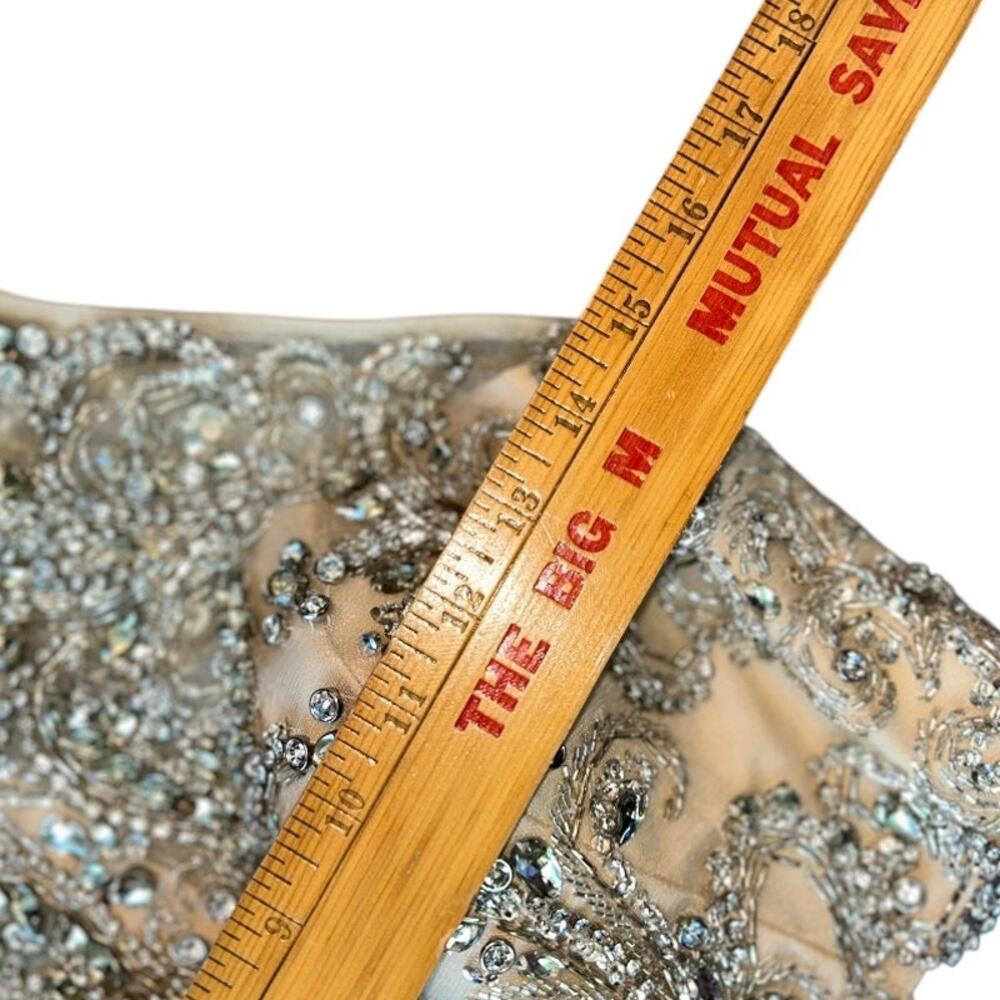 NWOT Revolve Crystal Encrusted on Nude Sleeveless Choli or Evening Crop Top sz 6 - Picture 8 of 8